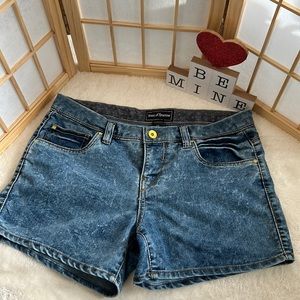 Blue Acid Wash Shorts